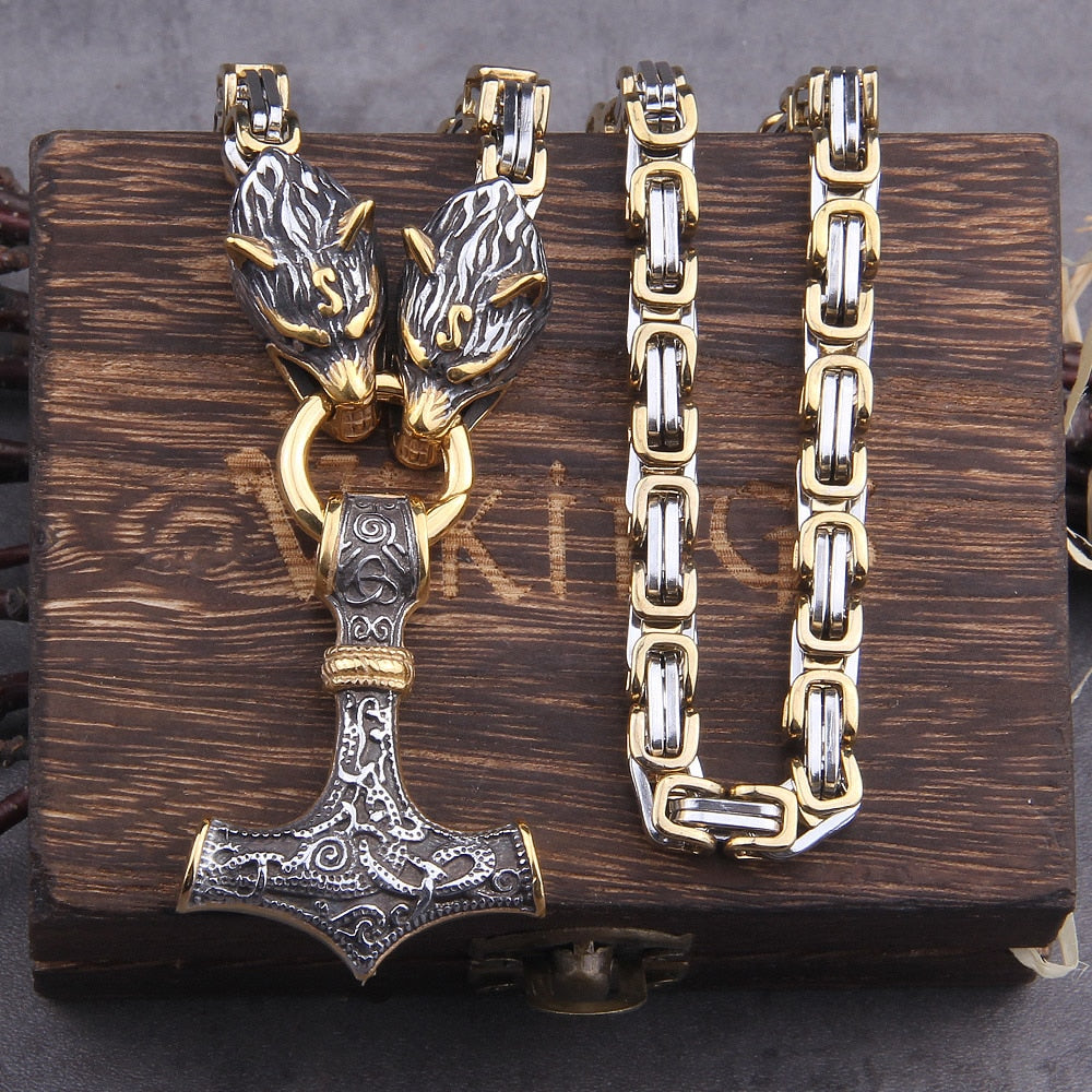 Viking Era Gold Mjolnir - Thor's hammer filigrain knotwork pendant - with  XRF-metal-test - Catawiki